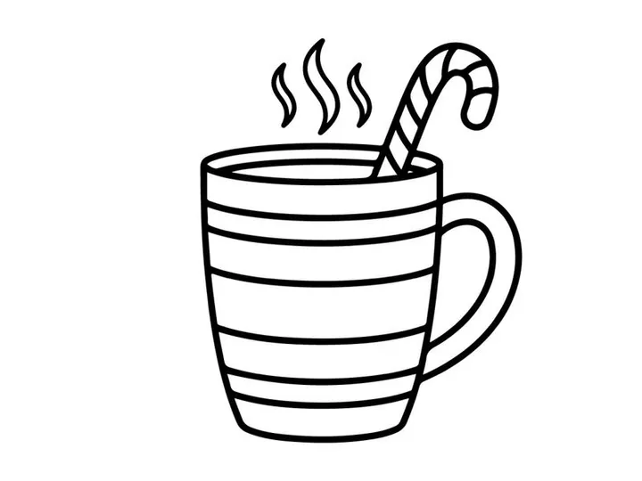 Dampfender Pfefferminz-Kaugummi-Kaffee-Becher für festliche Winterfeierlichkeiten