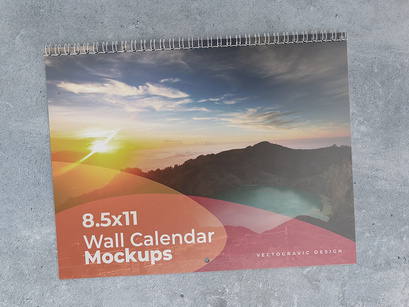8.5×11 Wall Calendar Mockups