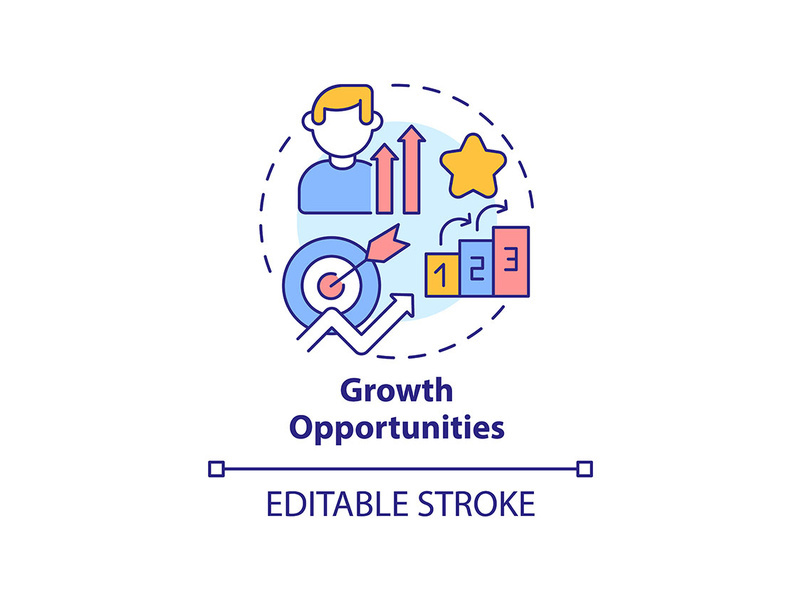 Growth opportunities concept icon