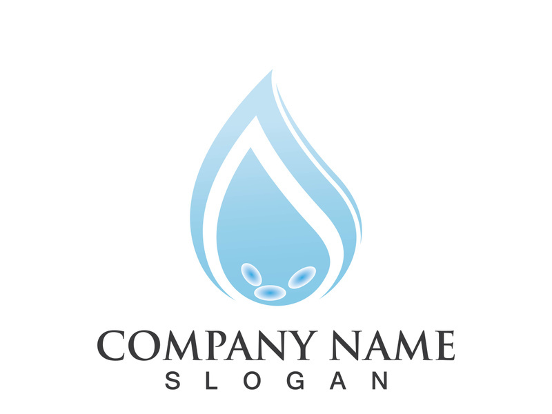 Water drop logo icon illustration template design