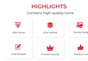 Set of 4th july Colored Line Icons