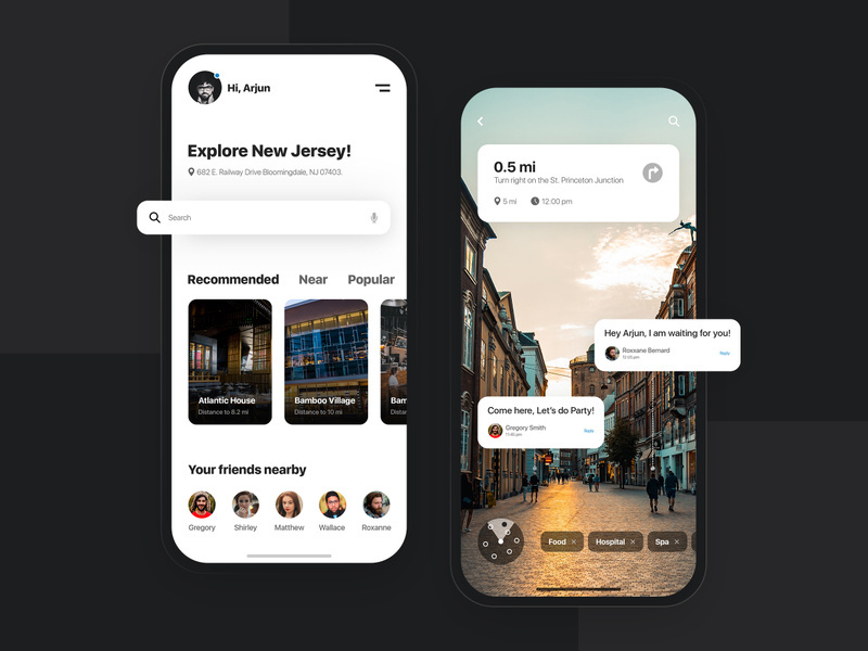 Augmented Reality (AR) Tour - Mobile App Concept