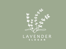 Lavender Logo Elegant Purple Flower