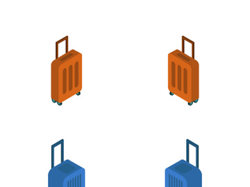 isometric travel suitcase preview picture