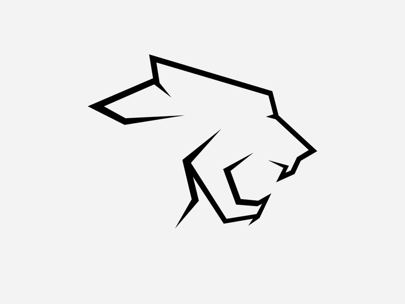 Panther logo vector on a white background