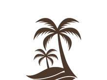 Palm tree summer logo template vector illustration