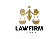 Lawyer Logo, Law Court Simple Design