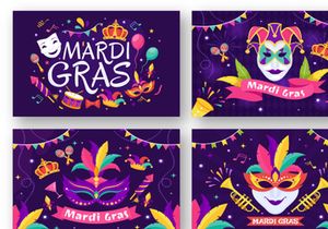 14 Mardi Gras Carnival Illustration