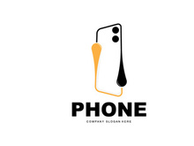 Smartphone Logo, Communication Electronics Vector, Modern Phone Design, For Company Brand Symbol