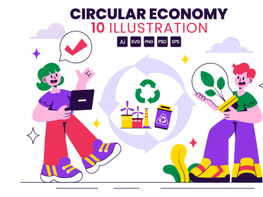 10 Circular Economy Concept Illustration preview picture