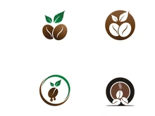 coffee bean icon vector illustration template