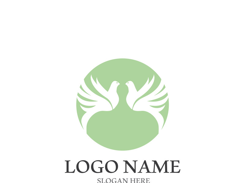 Dove bird logo vector design illustration