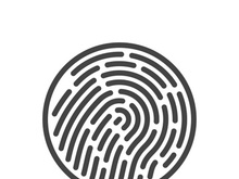 Digital fingerprint vector illustration logo icon