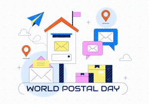 10 World Postal Day Illustration