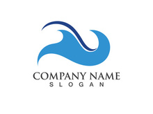 Wave water beach logo