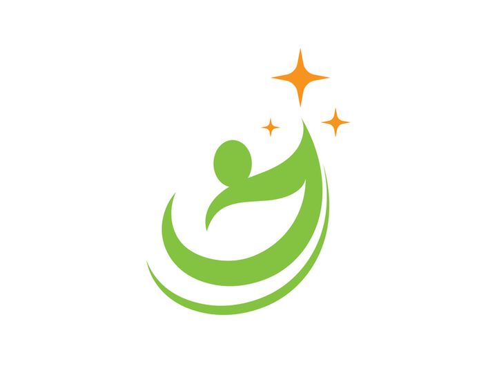 Vegan leaf green eco logo nature