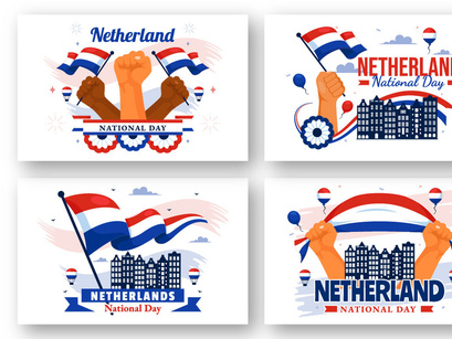 12 Netherlands National Day Illustration