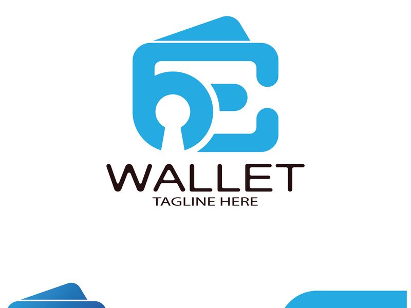 e wallet logo design illustration icon with a simple modern concept, for electronic wallets, digital money storage applications, digital savings, digital money transactions,vector