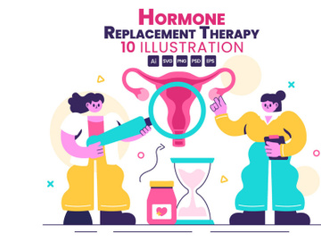 10 Hormone Replacement Therapy Illustration preview picture