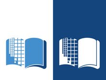 Digital book logo technology vector icon design