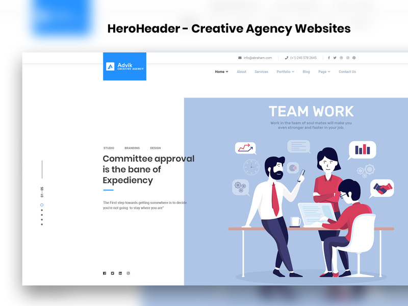 HeroHeader for Creative Agency Website