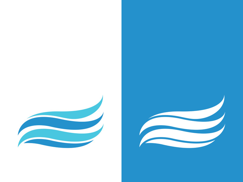 Wave beach vector illustration design logo