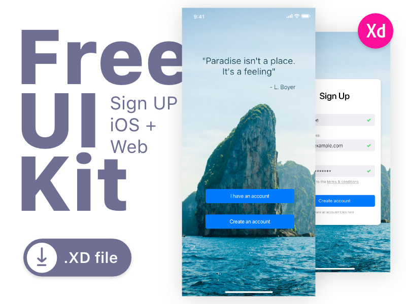 Sign Up - IOS & WEB UI Kit