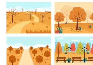 22 Autumn Background Landing Page Illustration