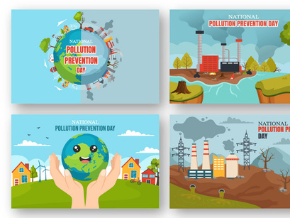 12 National Pollution Prevention Day Illustration