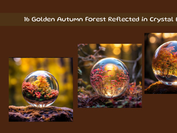 Golden Autumn Forest Reflected in Crystal Ball preview picture