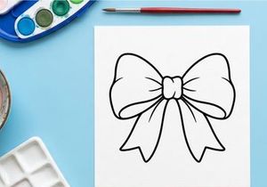 Ilustración de arte lineal de lazo navideño simple para elementos de diseño de tarjetas de felicitación festivas