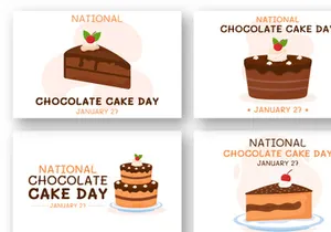 11 National Chocolate Cake Day Illustration