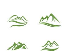 Mountain icon logo template vector illustration design