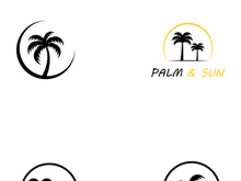 Unique and modern arabian palm tree logo design.