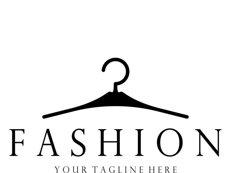 Simple clothes hanger logo details with creative design.for business, boutique, fashion, lifestyle, beauty, wardrobe, wedding dress, clothing store