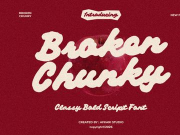 Broken Chunky - Classy Bold Script Font preview picture
