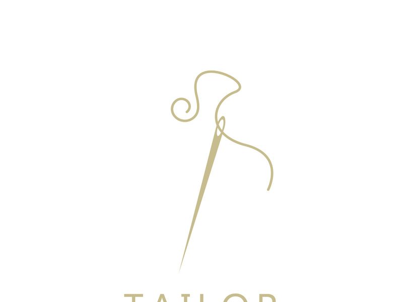Tailor logo icon illustration template combination of buttons for clothes, thread and sewing machine, for clothing product design