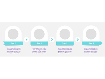 Simple modern flowchart with headers vector infographic template preview picture