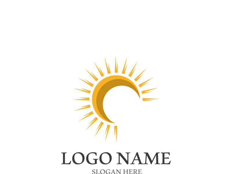 Sun vector illustration icon logo template design