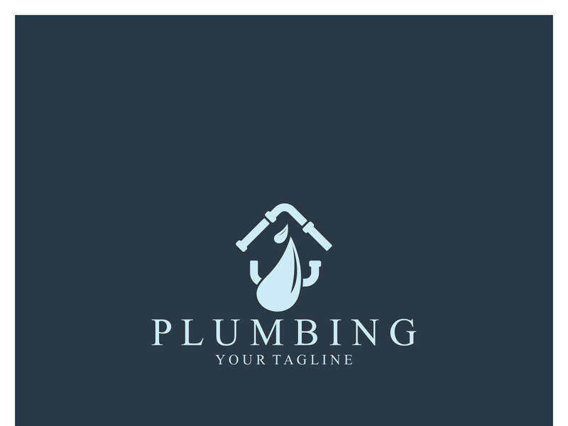 Plumbing logo vector design template. water pipe logo design.Leaking water logotype,Design Concept, Creative Symbol, Icon