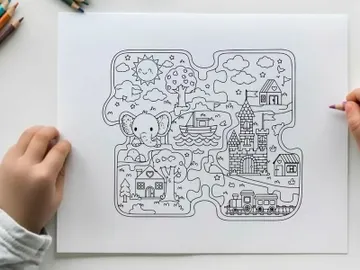 Whimsical fantasy village map flat design vector illustration preview picture