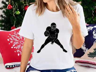 American football player in action