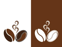 Coffee bean icon vector illustration template