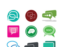 message bubble logo and symbol speech icon illustration