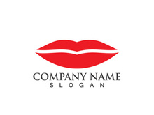 Lips woman logo and symbol vector