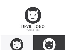Devil logo design with a modern concept.