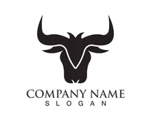 Bull head logo vector icon design illustration