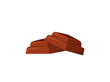 Chocolate pieces cartoon vector illustration preview picture