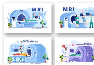 14 MRI or Magnetic Resonance Imaging Illustration