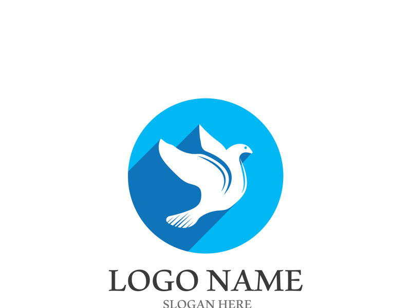 Dove bird logo vector design illustration